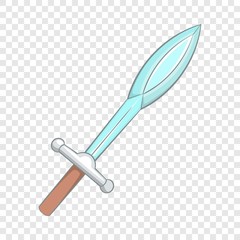 Game sword icon. Cartoon illustration of game sword vector icon for web design