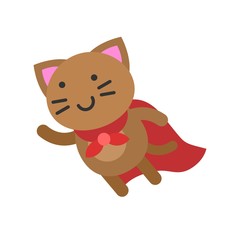 Cute Cat avatar vector illustration, flat icon