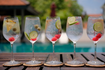 glasses of cocktails