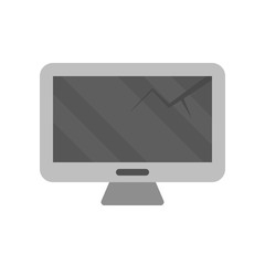 Computer monitor vector, Electronic device flat style icon