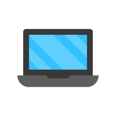 Laptop vector, Electronic device flat style icon