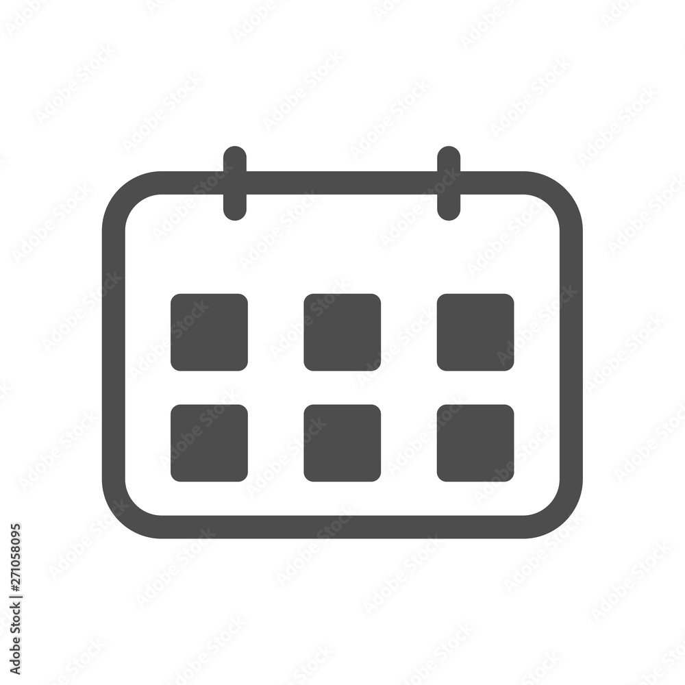Poster calendar vector icon isolated on white background. calendar flat icon for web, mobile and user inter