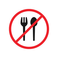say no to plastic fork and spoon red prohibition sign. say no to plastic tablewares pollution. save environment and ecology of earth. go green eco friendly environment concept. zero waste eco icons