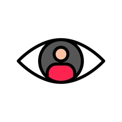 User target vector, Digital marketing filled icon editable stroke