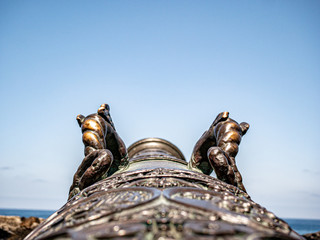 Obraz premium perspective view over an old cannon