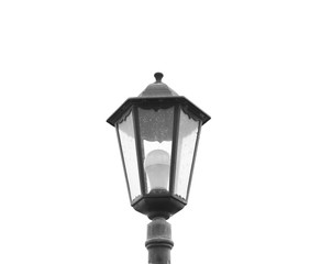 Fototapeta na wymiar Old street lamp isolated on white background