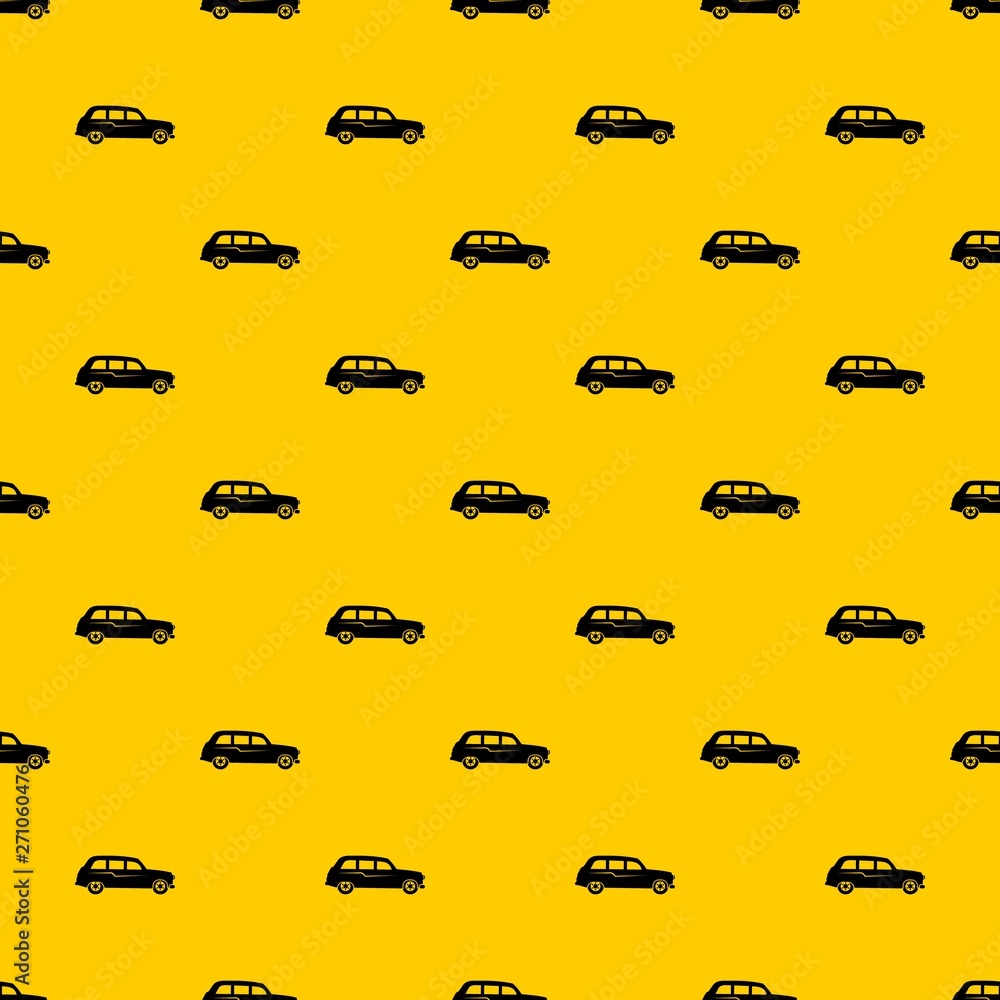 Poster retro car pattern seamless vector repeat geometric yellow for any design