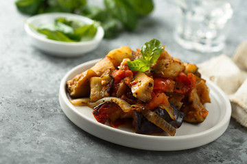 Homemade Sicilian vegetable stew or caponata
