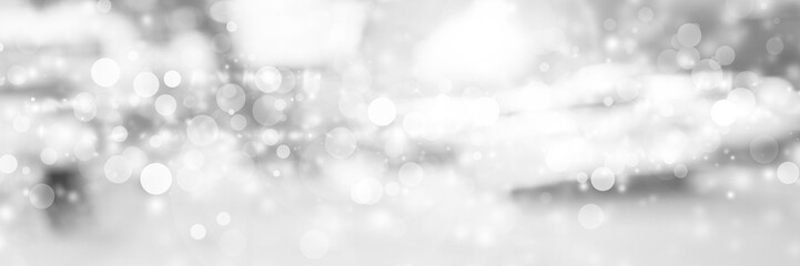 white blur abstract background. bokeh christmas blurred beautiful shiny Christmas lights