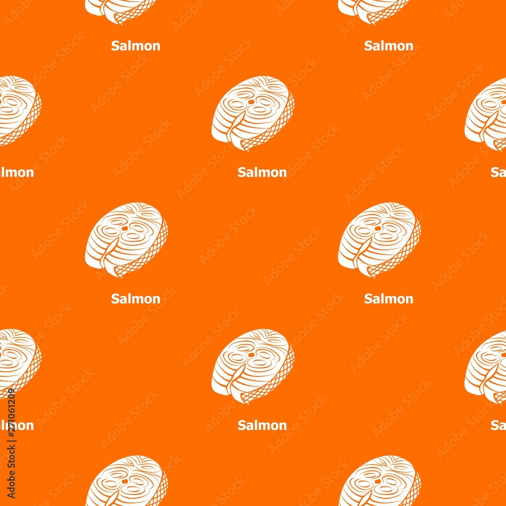 Poster salmon pattern vector orange for any web design best