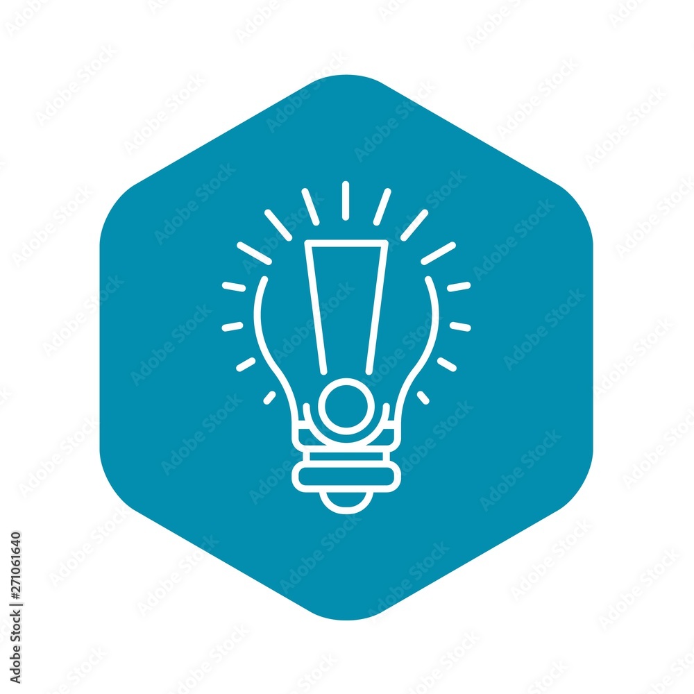 Poster bulb new idea icon. outline bulb new idea vector icon for web design isolated on white background