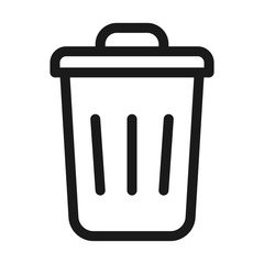 garbage, trash bin - minimal line web icon. simple vector illustration. concept for infographic, website or app.