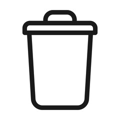 garbage, trash bin - minimal line web icon. simple vector illustration. concept for infographic, website or app.