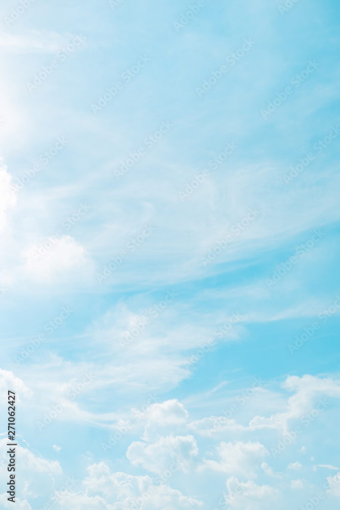 Canvas Prints vertical frame spring and summer season with beauty clear and bright sky and cloudy background with 