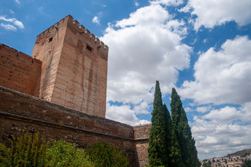 Fototapeta na wymiar Alcazaba nazarí de la alhambra de Granada, Andalucía 