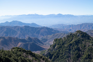 Naklejka premium 瑞牆山他の山脈