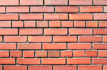 Old red brick wall, old texture of red stone blocks. Wall texture. Background of old vintage brick wall. - Image