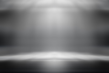 perspective floor backdrop black room studio with gray gradient spotlight backdrop background for display your product or artwork 
