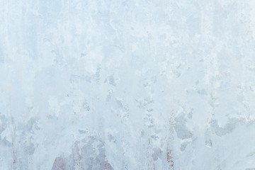 Frosty patterns on a frozen ice box in the early morning