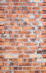 Old red brick wall, old texture of red stone blocks. Wall texture. Background of old vintage brick wall. - Image