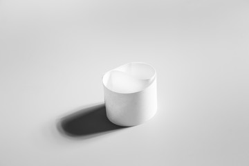 Blank portrait mock-up paper. brochure magazine isolated on gray, changeable background / white paper isolated on gray