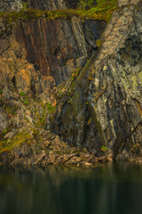 Quarry Pool and walls below Moel Siabod