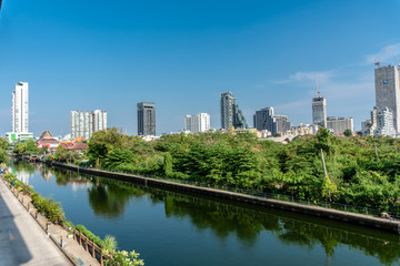 Bang Sue Canal in Bangkok, Thailand in Summer