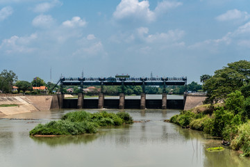 Fototapeta premium Rama VI Dam of Paasak River, Thailand