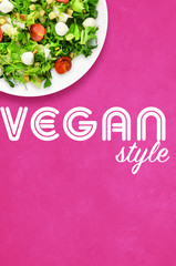 Vegan poster with salad