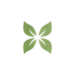 Leaf icon logo design vector template