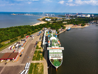 view of port of gdańsk poland