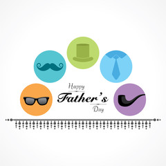 Illustration of Happy Fathers Day Greeting