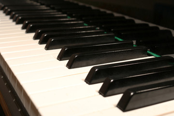 Black and white piano keys