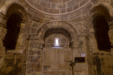 Fototapeta premium Deyrulzafaran Monastery in Mardin, Turkey. Interior view of Deyrulzafaran Monastery.