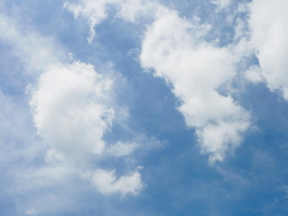 white clouds in the blue sky natural background beautiful nature