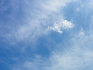 white clouds in the blue sky natural background beautiful nature