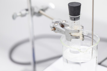 The study Separating by filtration the component substances from liquid mixture in Lab. 