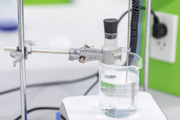 The study Separating by filtration the component substances from liquid mixture in Lab. 
