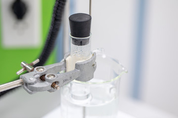 The study Separating by filtration the component substances from liquid mixture in Lab. 