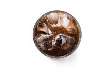 ice coffee on isolated white background