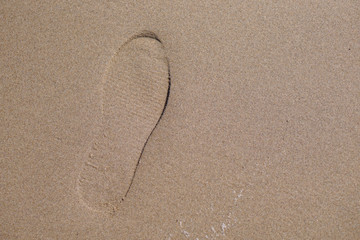 Fu&szlig;abdruck im Sand