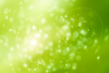 Obraz premium Green bokeh blur background / Circle light on green background.