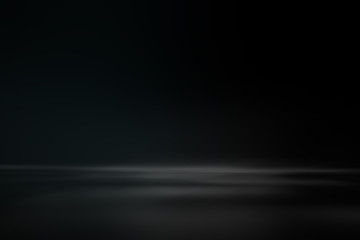 perspective floor backdrop black room studio with gray gradient spotlight backdrop background for display your product or artwork 