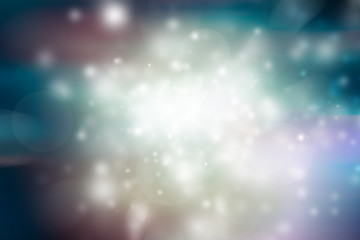 Fototapeta premium white bokeh blur background / Circle light on blue background / abstract light background