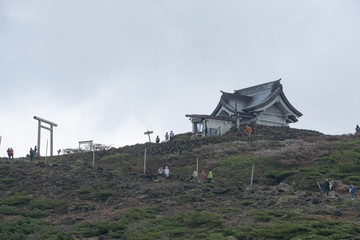 Naklejka premium 蔵王刈田嶺神社(宮城県) Zao Kattamine shrine in Miyagi Japan