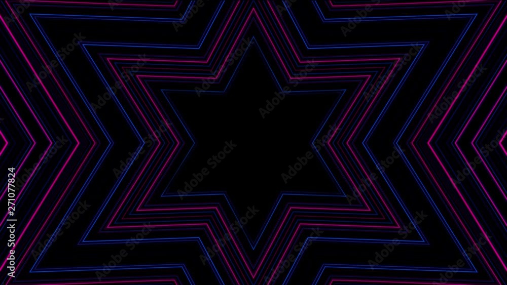 Poster star shaped background motion with sequence patterns disco spectrum lights concert spot bulb motion 