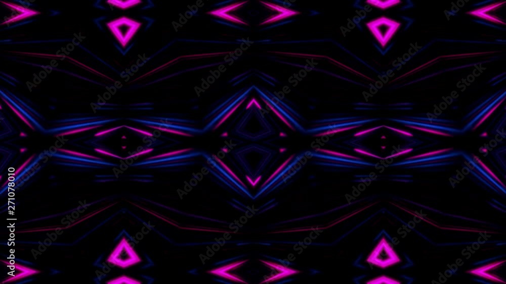 Poster background motion with fractal design purple kaleidoscope sequence patterns disco spectrum lights co