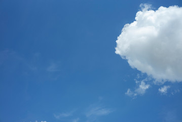 Blue sky background with clouds
