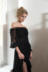 Glamour Fashion Portrait of Young Elegant Woman.