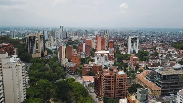 Drone Aerial footage of Cali, Colombia in South America